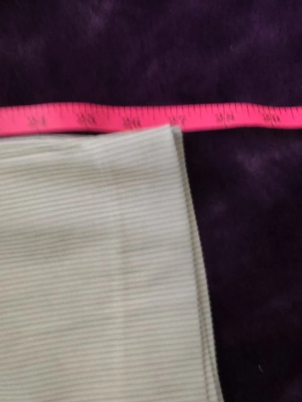 Chico's So Slimming Ankle Searsucker Green & Cream Pants Sz XL(3)